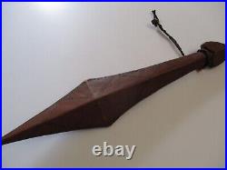 Antique War Club Vintage Primitive Wood Carving 20 Inches Maori African Old