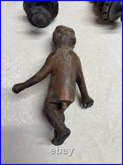Antique Wood Cherub Putti Carving Wall Plaque Angel Sculpture Salvage Woodworm