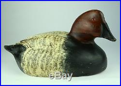 Antique or Vintage Solid Wood Decoy Duck Canvasback Hunting Carving Folk Art Old