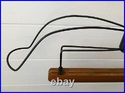 Antique vtg Twisted WIRE + Wood Clothes Suit HANGER abstract sculpture rare coat