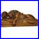 Antique wooden sculpture of the lion of Lucerne