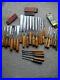 Assorted lot of 29 vintage wood carving chisels