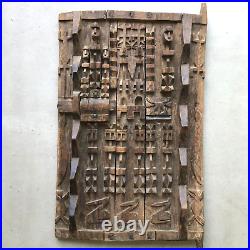 Attic Door Dogon Mali Wood Sculpture African Art Vintage Antique