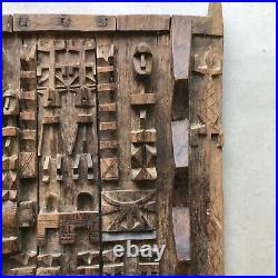 Attic Door Dogon Mali Wood Sculpture African Art Vintage Antique