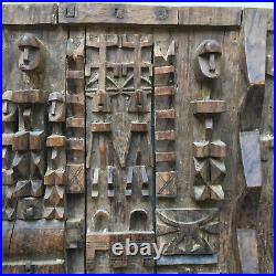 Attic Door Dogon Mali Wood Sculpture African Art Vintage Antique