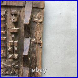 Attic Door Dogon Mali Wood Sculpture African Art Vintage Antique