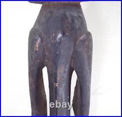 BIG Vintage AFRICAN 36'' FANG CAMEROON Tribal Figural Wood STATUE Sculpture