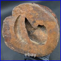 Bamboo Root Carved Wood Fortune Man China Vintage Sculpture Figurine 8 Tall