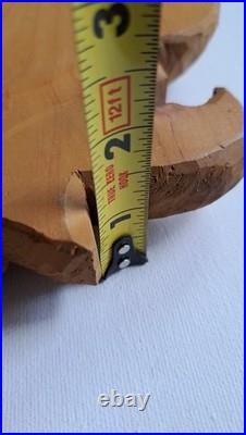 Barry Leader Hand Carved Wood Folk Art SUN Face Signed Vintage 1980s Carving