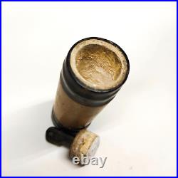 Batak Tribal Betel Nut Lime Container Buffalo Horn & Wood Sculpture Vintage a