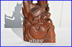 Beautiful Hand Carved Cambodian/indonesian/thailand Goddess Wooden Sculpture