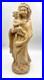 Beautiful Large Vintage Madonna and Child Wood Carving 18H 7 W