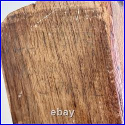 Beautiful Vintage Hand Carved Lion Folk Art Large 18 Wood Mahogany Sculpture