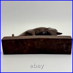 Beautiful Vintage Hand Carved Wood Mountain Goat Folk Art Large Sculpture