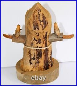 Ben Ortega 1923-1998 Vintage Wood Carving Signed Saint Francis Folk Art New Mex