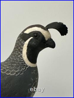 Bird Wood Sculpture Painting John R Fairfield California Famous Vintage 1984