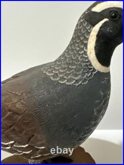 Bird Wood Sculpture Painting John R Fairfield California Famous Vintage 1984