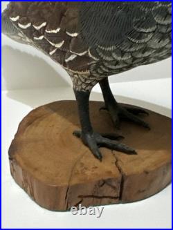 Bird Wood Sculpture Painting John R Fairfield California Famous Vintage 1984