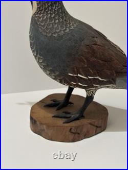 Bird Wood Sculpture Painting John R Fairfield California Famous Vintage 1984