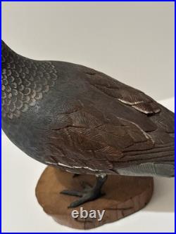 Bird Wood Sculpture Painting John R Fairfield California Famous Vintage 1984