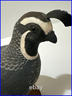 Bird Wood Sculpture Painting John R Fairfield California Famous Vintage 1984