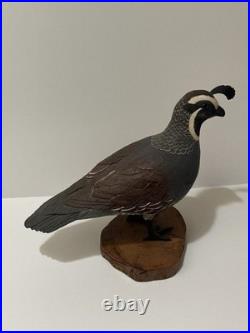 Bird Wood Sculpture Painting John R Fairfield California Famous Vintage 1984