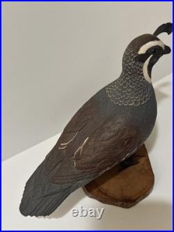 Bird Wood Sculpture Painting John R Fairfield California Famous Vintage 1984