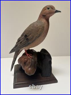 Bird Wood Sculpture Painting John R Fairfield California Famous Vintage 1985