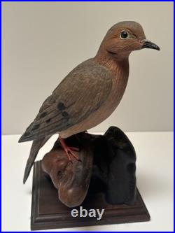 Bird Wood Sculpture Painting John R Fairfield California Famous Vintage 1985