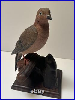 Bird Wood Sculpture Painting John R Fairfield California Famous Vintage 1985