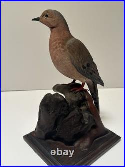 Bird Wood Sculpture Painting John R Fairfield California Famous Vintage 1985
