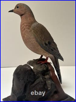 Bird Wood Sculpture Painting John R Fairfield California Famous Vintage 1985