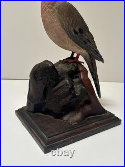 Bird Wood Sculpture Painting John R Fairfield California Famous Vintage 1985