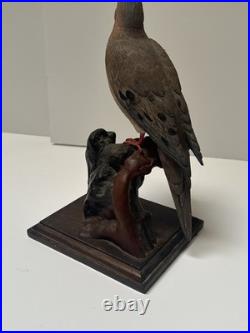 Bird Wood Sculpture Painting John R Fairfield California Famous Vintage 1985