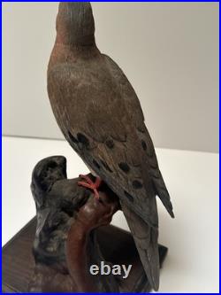 Bird Wood Sculpture Painting John R Fairfield California Famous Vintage 1985