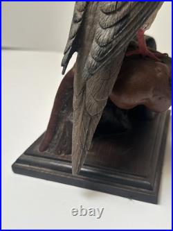 Bird Wood Sculpture Painting John R Fairfield California Famous Vintage 1985