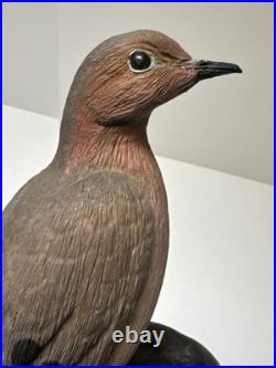 Bird Wood Sculpture Painting John R Fairfield California Famous Vintage 1985