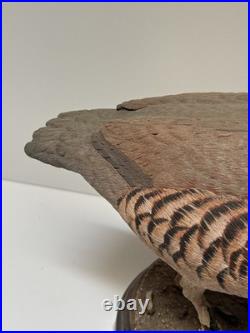 Bird Wood Sculpture Painting John R Fairfield California Famous Vintage 1988