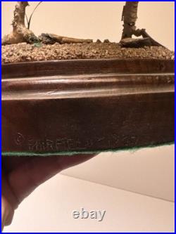 Bird Wood Sculpture Painting John R Fairfield California Famous Vintage 1988