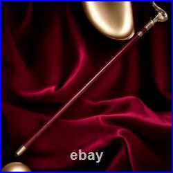 Bronze Lady Sculpture Walking Stick Cane Wood Design Handle Rare Woman Signed
