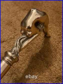 Bronze Lady Sculpture Walking Stick Cane Wood Design Handle Rare Woman Signed