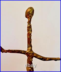 Brutalist Studio Metal Brass Wood Unicycle Sculpture Vtg Burlini Mcm Jere Art