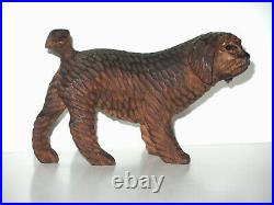 C. 19th C Antique Swiss German Bavarian Black Forest Wood Carving RARE Poodle Dog