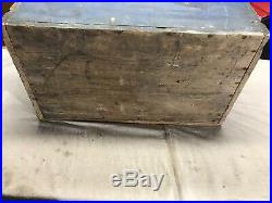 Carpenters Tool Box Chest Trunk Wood Diamond Carving Vintage Antique Industrial