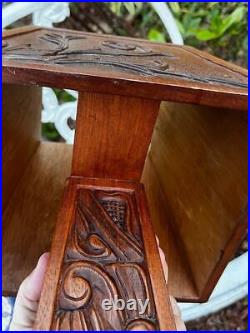 Carved Vintage Wood Honudras Art Sculpture Folk Art Carving Lamp Latin America