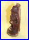 Carved Wooden Sculpture of Old Man by AGUIRRE Vintage