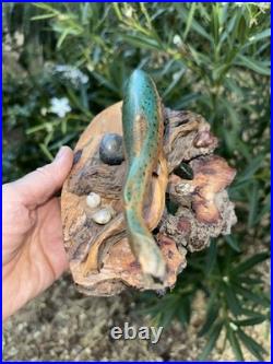 Carving Wood Mounted Rainbow Trout Fish Sculpture Terry Schulz Vintage Original