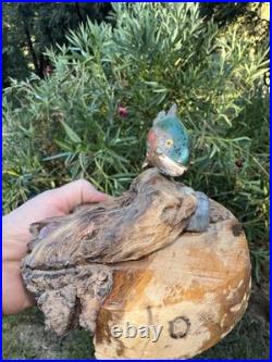 Carving Wood Mounted Rainbow Trout Fish Sculpture Terry Schulz Vintage Original