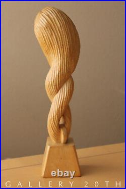 Charming! MID Century Girl Wood Sculpture! Modern Vtg 50's 60's Art Rapunzel