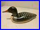 Common Loon Duck Decoy Wooden Hand Painted &Hand sculptured by Jim Harkness 1982